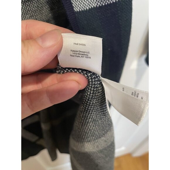 Anne Klein Womens Plaid Open Cardigan Sweater Coat Size S Clasp Preppy Old Money - Picture 13 of 14